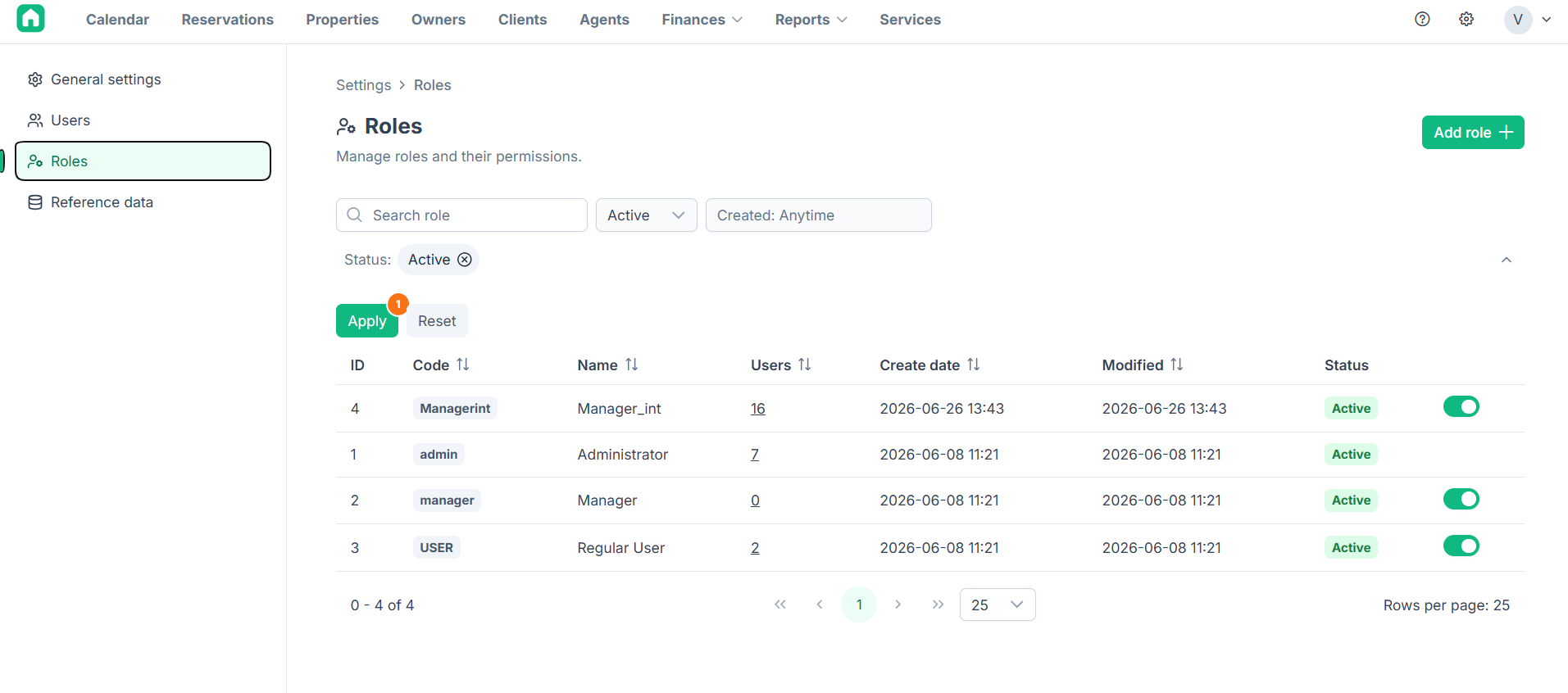 Team & Permissions product interface